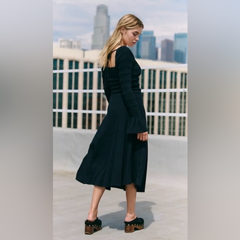 NWT FREE PEOPLE FREE EST KIERA MIDI DRESS BLACK